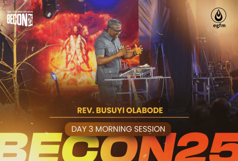 Believers’ Convention 2025 – Day 3 Morning session – Rev. Busuyi Olabode